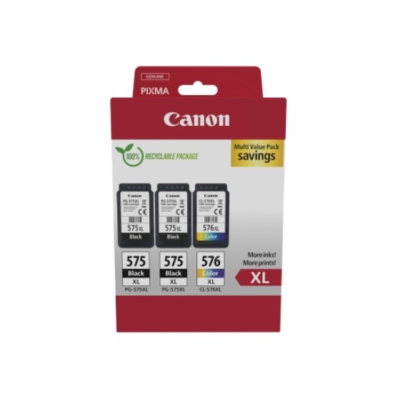 Canon PG-575XL/CL-576XL (5437C004) Rašalinių kasečių komplektas, BK/CMY