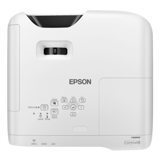 Epson EB-W56S Short throw Projektorius 3LCD WUXGA 1920x1200, 3700 ANSI liumenų, Wi-Fi, Balta