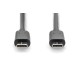 Digitus AK-300138-030-S USB-C Kabelis, USB-C 2.0 Male į USB-C 2.0 Male, 3 m, Juoda