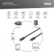 Digitus AK-300138-030-S USB-C Kabelis, USB-C 2.0 Male į USB-C 2.0 Male, 3 m, Juoda