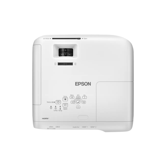 Epson EB-FH54 Projektorius 3LCD FHD 1920x1080, 4100 ANSI lumens, USB, Ethernet LAN, Balta