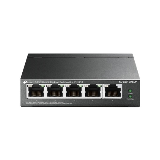 TP-Link TL-SG1005LP 5-Port Gigabit Desktop Šakotuvas su 4-Port PoE+