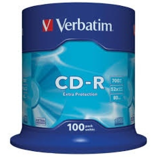 Kompaktinis diskas Verbatim CD-R 52x 700MB Extra protection 100 vnt.