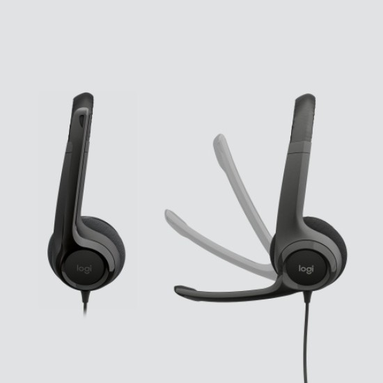 Logitech H390 USB Laidinės ausinės, USB Type-A, Juoda