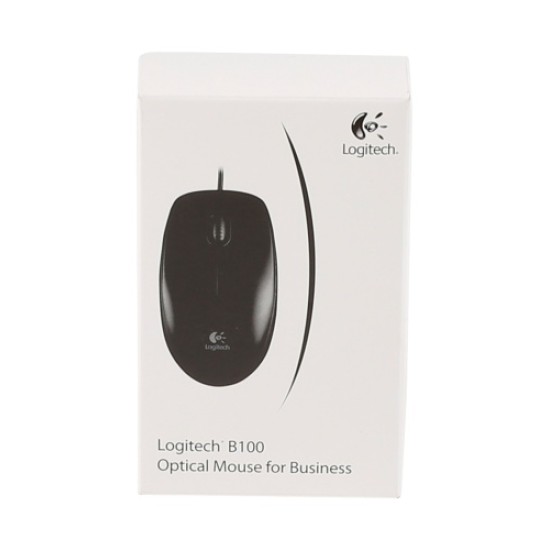 Logitech B100 Laidinė pelė, USB Type-A, Optical, 1000 DPI, Juoda
