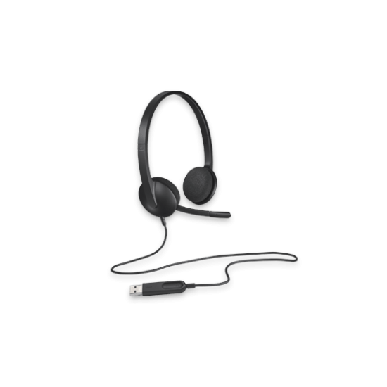 Ausinės Logitech H340 USB (981-000475), juodos