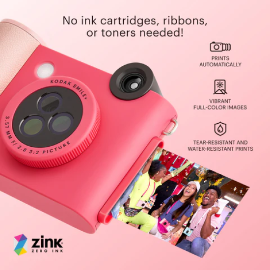 Kodak SMILE+ Momentinis fotoaparatas, 2x3'', Fuchsia