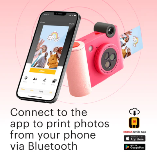 Kodak SMILE+ Momentinis fotoaparatas, 2x3'', Fuchsia
