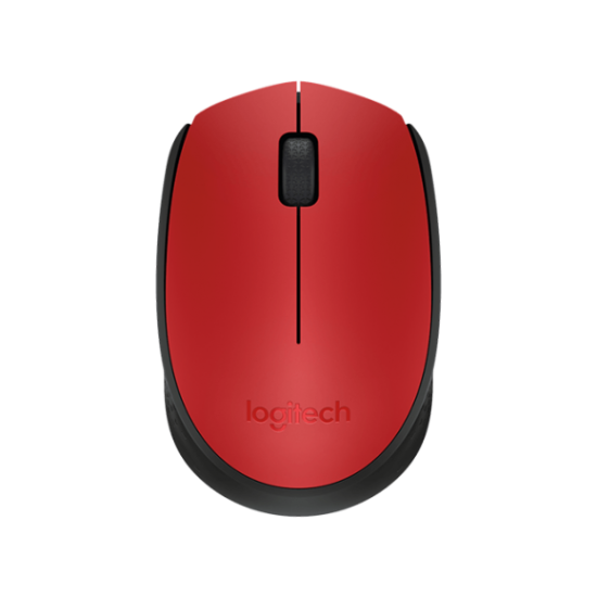 Logitech M171 Belaidė pelė RF Wireless, 1000 DPI, Red/Black
