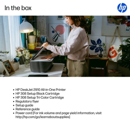 HP DeskJet 2910 AiO Spausdintuvas rašalinis spalvotas MFP A4 7.5 ppm USB Wi-Fi