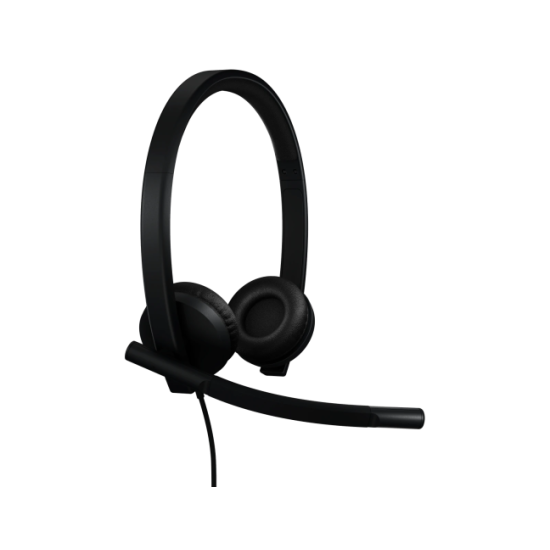 Logitech H570e Stereo MS Teams Laidinės ausinės USB-A, Juoda