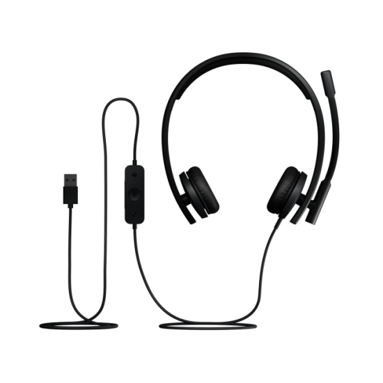 Logitech H570e Stereo MS Teams Laidinės ausinės USB-A, Juoda