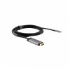 Verbatim 49144 USB-C į HDMI 4K Adapteris, USB 3.1 GEN 1, HDMI 4K (60Hz), 1.5 m kabelis, Pilka/Juoda