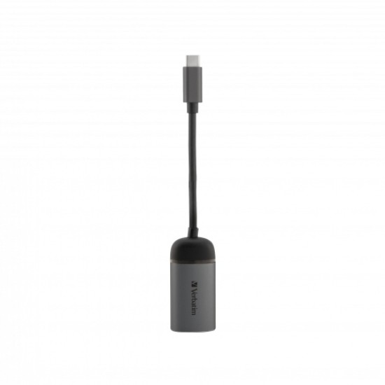 Verbatim 49146 USB-C to Gigabit Ethernet Adapteris, USB 3.1 GEN 1, Gigabit Ethernet, Pilka/Juoda