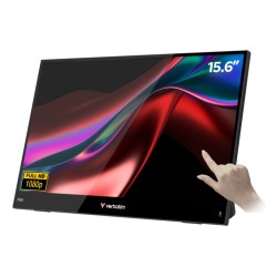 Verbatim 32402 Nešiojamas monitorius LIGHT 15.6'' IPS Touch FHD 1920x1080 10ms 250cd/m2 60Hz, Juoda