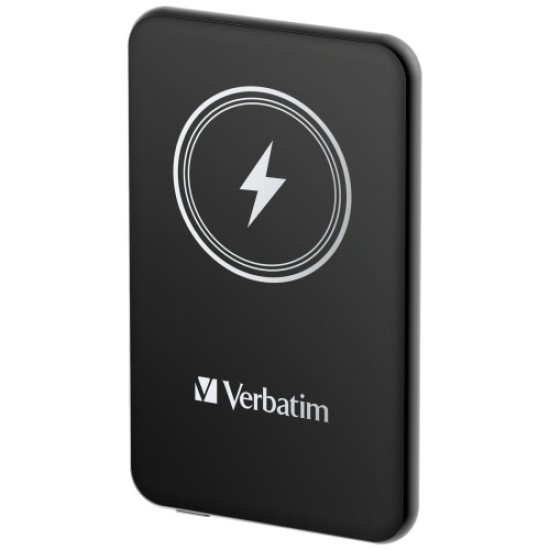 Verbatim 32240 Charge 'n' Go Magnetic Wireless Išorinė baterija (Power Bank) 5000mAh, Juoda
