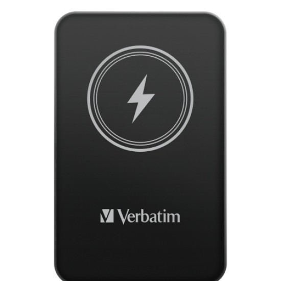 Verbatim 32240 Charge 'n' Go Magnetic Wireless Išorinė baterija (Power Bank) 5000mAh, Juoda