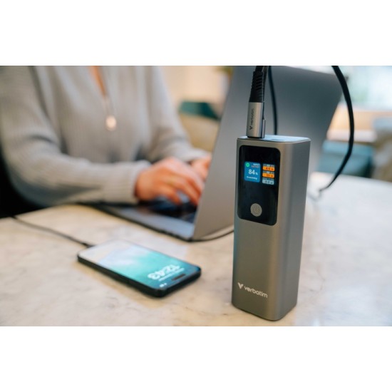 Verbatim 32269 Charge 'n' Go Išorinė baterija (Power Bank) 27000mAh 183W, USB-C, USB-A, Pilka