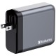 Verbatim 32203 GaN Įkroviklis 140W 4-Port, USB-A/USB-C, EU/UK/US Plug, Pilka/Juoda