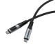 Verbatim 31849 Sync & Charge Kabelis USB-C į USB-C 240W 40Gbps 120cm, Power Display, Pilka/Juoda