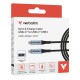 Verbatim 31849 Sync & Charge Kabelis USB-C į USB-C 240W 40Gbps 120cm, Power Display, Pilka/Juoda