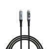 Verbatim 31848 Sync & Charge Kabelis USB-C į USB-C 100W 480Mbps 120cm, Power Display, Pilka/Juoda