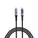 Verbatim 31848 Sync & Charge Kabelis USB-C į USB-C 100W 480Mbps 120cm, Power Display, Pilka/Juoda