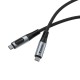 Verbatim 31848 Sync & Charge Kabelis USB-C į USB-C 100W 480Mbps 120cm, Power Display, Pilka/Juoda