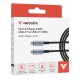 Verbatim 31847 Sync & Charge Kabelis USB-C į USB-C 240W 40Gbps 120cm, Pilka/Juoda
