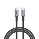 Verbatim 31846 Sync & Charge Kabelis USB-C į USB-C 100W 480Mbps 120cm, Pilka/Juoda