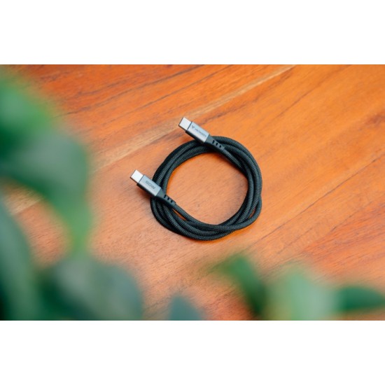 Verbatim 31845 Sync & Charge Kabelis USB-C į USB-C 60W 480Mbps 120cm, Pilka/Juoda