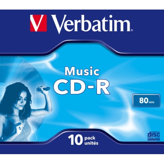 Verbatim 43365 CD-R 80min 16x Audio Music diskai (10 vnt pakuotėje)