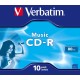 Verbatim 43365 CD-R 80min 16x Audio Music diskai (10 vnt pakuotėje)