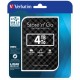 Verbatim 53223 Store 'n' Go USB 3.0 Išorinis kietasis diskas HDD 4TB, iki 4800 Mbit/s 5400rpm, Juoda