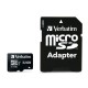 Verbatim 47041 Pro U3 Micro SDXC Atminties kortelė 32GB + microSD į SD Adapteris