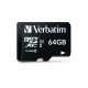 Verbatim 47042 Pro U3 Micro SDXC Atminties kortelė 64GB + microSD į SD Adapteris