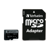 Verbatim 47044 Pro U3 Micro SDXC Atminties kortelė 128GB + microSD į SD Adapteris