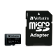 Verbatim 47044 Pro U3 Micro SDXC Atminties kortelė 128GB + microSD į SD Adapteris