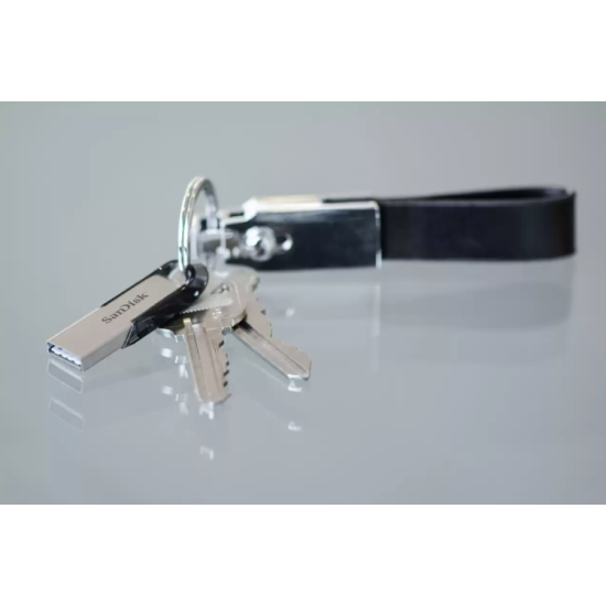 SanDisk Ultra Flair USB atmintinė 64GB, USB-A 3.0, Juoda/Sidabrinė